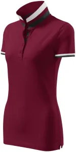 Damen Poloshirt mit Stehkragen, garnet, XS #704405