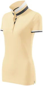 Damen Poloshirt mit Stehkragen, vanille, L #704402