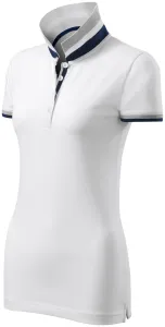 Damen Poloshirt mit Stehkragen, weiß, XS #704362