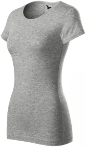 Damen Slim Fit T-Shirt, dunkelgrauer Marmor, XS #703268