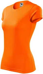 Damen Sport T-Shirt, neon orange, 2XL