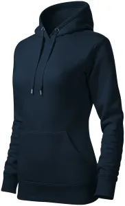 Damen Sweatshirt mit Kapuze ohne Reißverschluss, dunkelblau, 2XL #380127