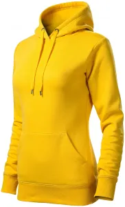 Damen Sweatshirt mit Kapuze ohne Reißverschluss, gelb, XS #710056