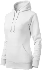 Damen Sweatshirt mit Kapuze ohne Reißverschluss, weiß, M #710046