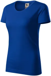 Damen-T-Shirt aus strukturierter Bio-Baumwolle, königsblau, XS
