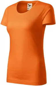 Damen-T-Shirt aus strukturierter Bio-Baumwolle, orange, XS