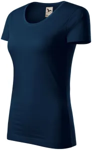 Damen T-Shirt, Bio-Baumwolle, dunkelblau, XS