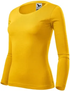 Damen T-Shirt mit langen Ärmeln, gelb, XS