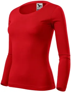 Damen T-Shirt mit langen Ärmeln, rot, 2XL