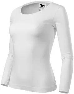 Damen T-Shirt mit langen Ärmeln, weiß, M #710246