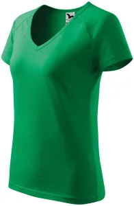 Damen T-Shirt mit Raglanärmel, Grasgrün, XS #702105