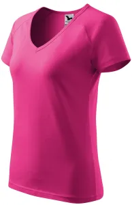 Damen T-Shirt mit Raglanärmel, lila, 2XL