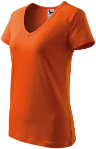 Damen T-Shirt mit Raglanärmel, orange, L
