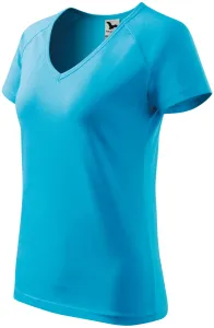 Damen T-Shirt mit Raglanärmel, türkis, XS