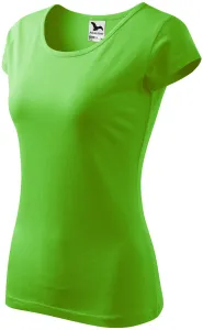 Damen T-Shirt mit sehr kurzen Ärmeln, Apfelgrün, 2XL