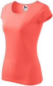 Damen T-Shirt mit sehr kurzen Ärmeln, koralle, L
