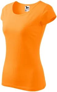 Damen T-Shirt mit sehr kurzen Ärmeln, Mandarine, S