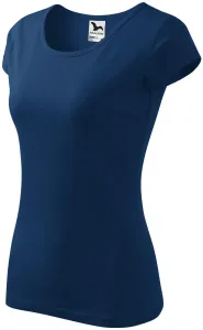 Damen T-Shirt mit sehr kurzen Ärmeln, Mitternachtsblau, XS