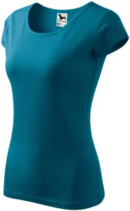 Damen T-Shirt mit sehr kurzen Ärmeln, petrol blue, XL