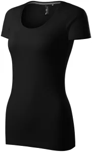 Damen T-Shirt mit Ziernähten, schwarz, XS