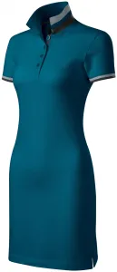 Damenkleid mit Kragen, petrol blue, L
