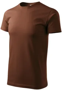 Das einfache T-Shirt der Männer, Schokolade, XS