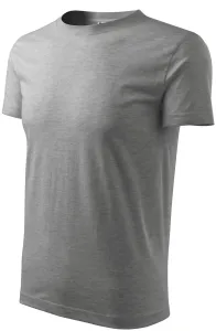Das klassische T-Shirt der Männer, dunkelgrauer Marmor, S