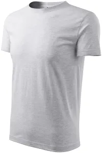Das klassische T-Shirt der Männer, hellgrauer Marmor, 2XL