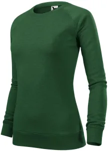 Einfaches Damen-Sweatshirt, flaschengrüner Marmor, S