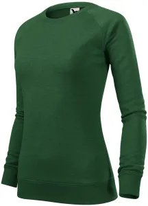 Einfaches Damen-Sweatshirt, flaschengrüner Marmor, L