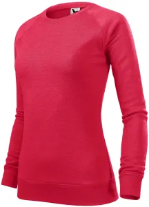 Einfaches Damen-Sweatshirt, roter Marmor, S
