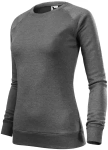 Einfaches Damen-Sweatshirt, schwarzer Marmor, M