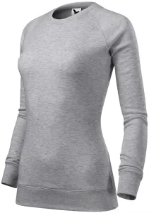 Einfaches Damen-Sweatshirt, Silberner Marmor, XS