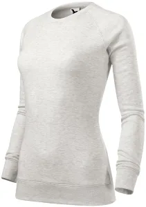 Einfaches Damen-Sweatshirt, weisser Marmor, XS