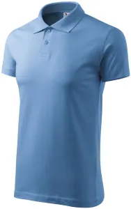 Einfaches Herren Poloshirt, Himmelblau, XL