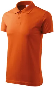 Einfaches Herren Poloshirt, orange, 2XL