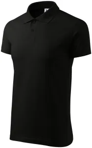 Einfaches Herren Poloshirt, schwarz, L