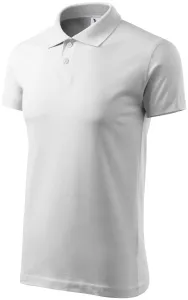 Einfaches Herren Poloshirt, weiß, XL