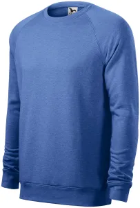 Einfaches Herren-Sweatshirt, blauer Marmor, S
