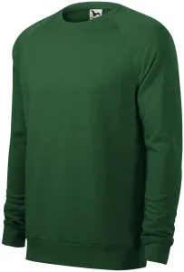 Einfaches Herren-Sweatshirt, flaschengrüner Marmor, XL
