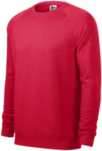 Einfaches Herren-Sweatshirt, roter Marmor, 3XL