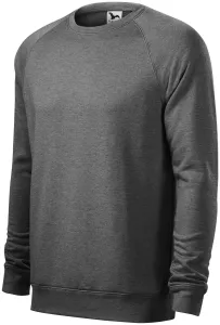Einfaches Herren-Sweatshirt, schwarzer Marmor, M