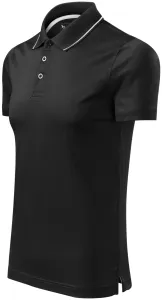 Elegantes mercerisiertes Poloshirt für Herren, schwarz, 3XL