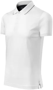 Elegantes mercerisiertes Poloshirt für Herren, weiß, 2XL