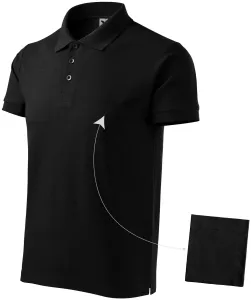 Elegantes Poloshirt für Herren, schwarz, 3XL