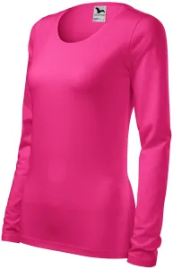 Eng anliegendes Damen-T-Shirt mit langen Ärmeln, lila, XL #375610