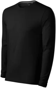 Eng anliegendes Herren T-Shirt mit langen Ärmeln, schwarz, XL