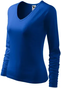 Eng anliegendes T-Shirt für Damen, V-Ausschnitt, königsblau, 2XL #375570