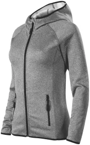 Frauen Sport-Sweatshirt, dunkelgrauer Marmor, L