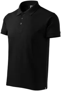 Gröberes Poloshirt für Herren, schwarz, S #376858